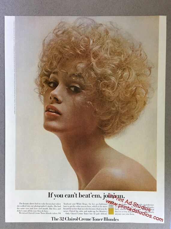 1968 Clairol Creme Toner Print Ad Blondes Vintage Etsy