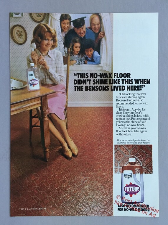 1981 S C Johnson Print Ad For Future Floor Wax Etsy