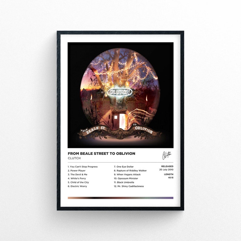 Clutch Album Cover Poster From Beale Street to Oblivion Album Etsy