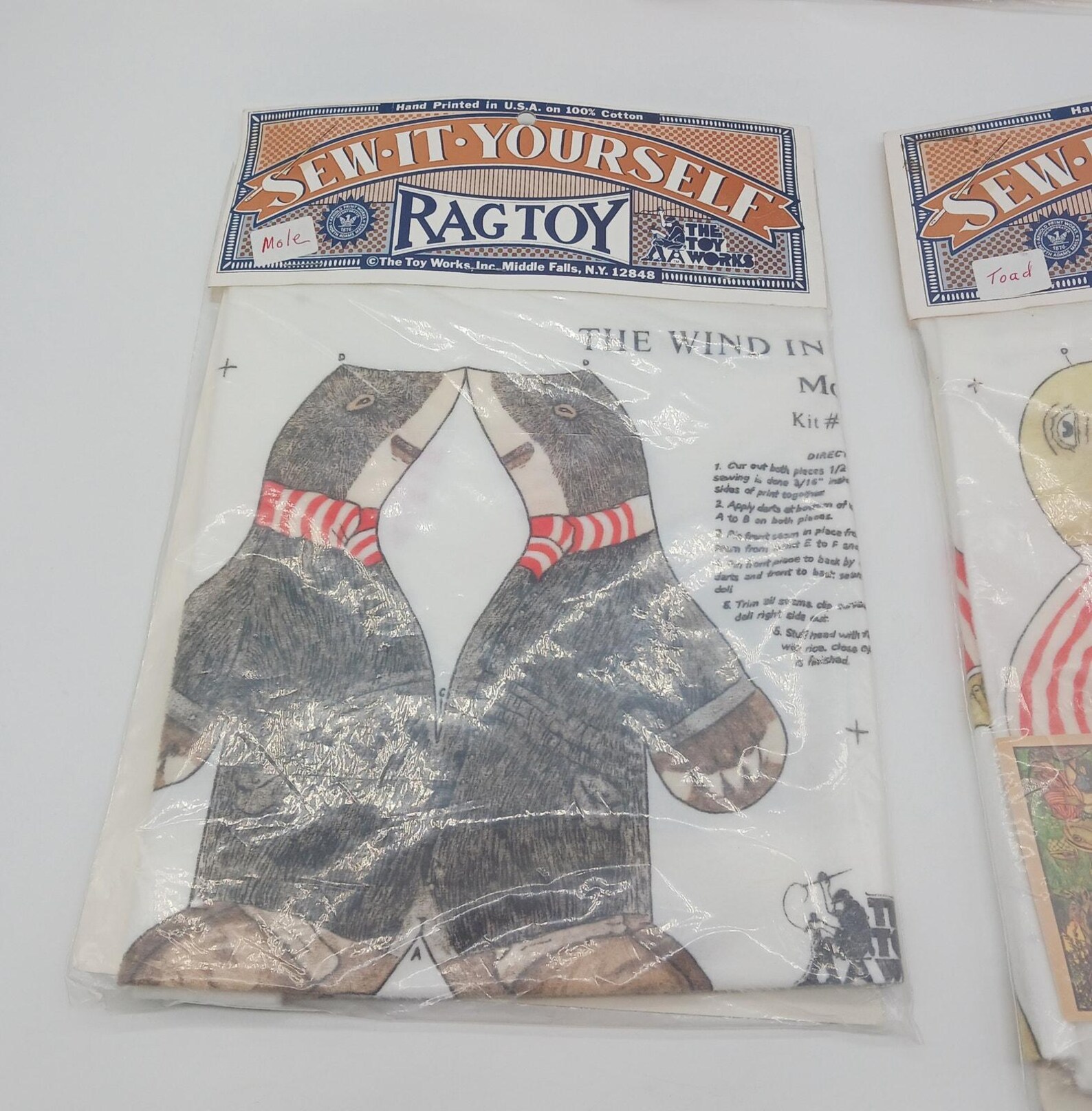 Vintage the Wind in the Willows Complete Set Rag Toy Works Sew It ...