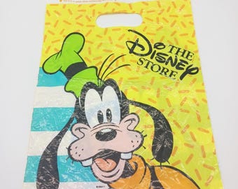 Vintage The Disney Store Goofy Plastic Bag 1980s 1990s