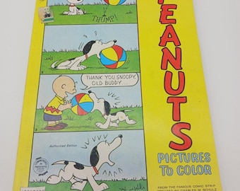 VTG Peanuts Pictures to Color Coloring Book 5330 Artcraft Charles Schulz Snoopy