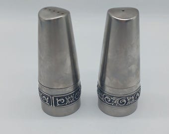 International Decorator Stainless 18-8 Di Lido Salt and Pepper Shakers Set MCM