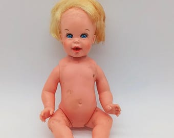 Vintage 1966 Baby Cheerful Tearful 6" Doll AS IS Mattel