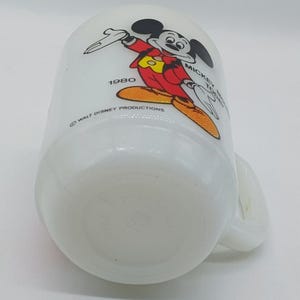 1980 VTG Anchor Hocking Milk Glass Mug Mickey Mouse Today Pepsi Collector Series image 10