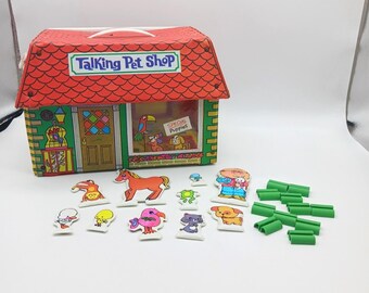 Vintage 1967 Mattel Talking Pet Shop With Animals #5129 HTF Rare No Longer Talks