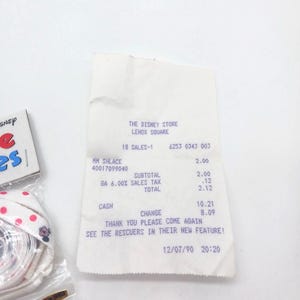 Vintage 1990 Mickey Mouse Disney Shoe Laces 36" NIP with Receipt image 2