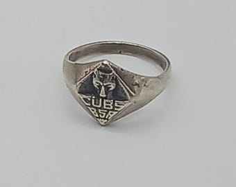 Vintage Sterling Silver Cub Scouts Ring BSA Signet Style Youth Jewelry Size 7