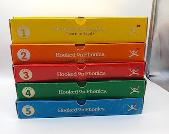 Hooked on Phonics Learn to Read Set Levels 2-5 Books Cassettes