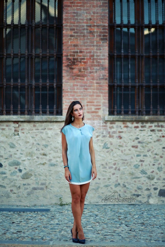 Mini abito azzurro da cerimonia Vestito elegante corto verde | Etsy Italia