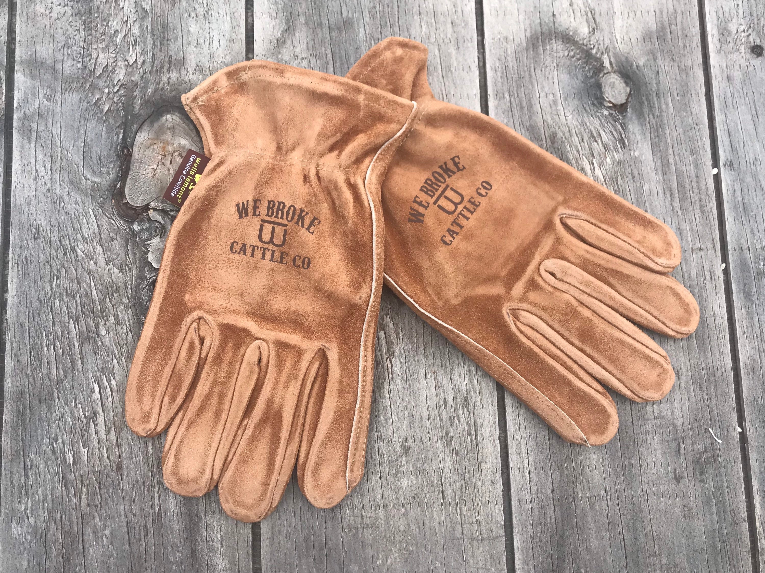 MCR Safety Durable Cowhide Leather Work Gloves - Medium