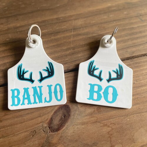 Custom Large Dog Tag Personalized Double Sided Pet ID Cattle Etsy