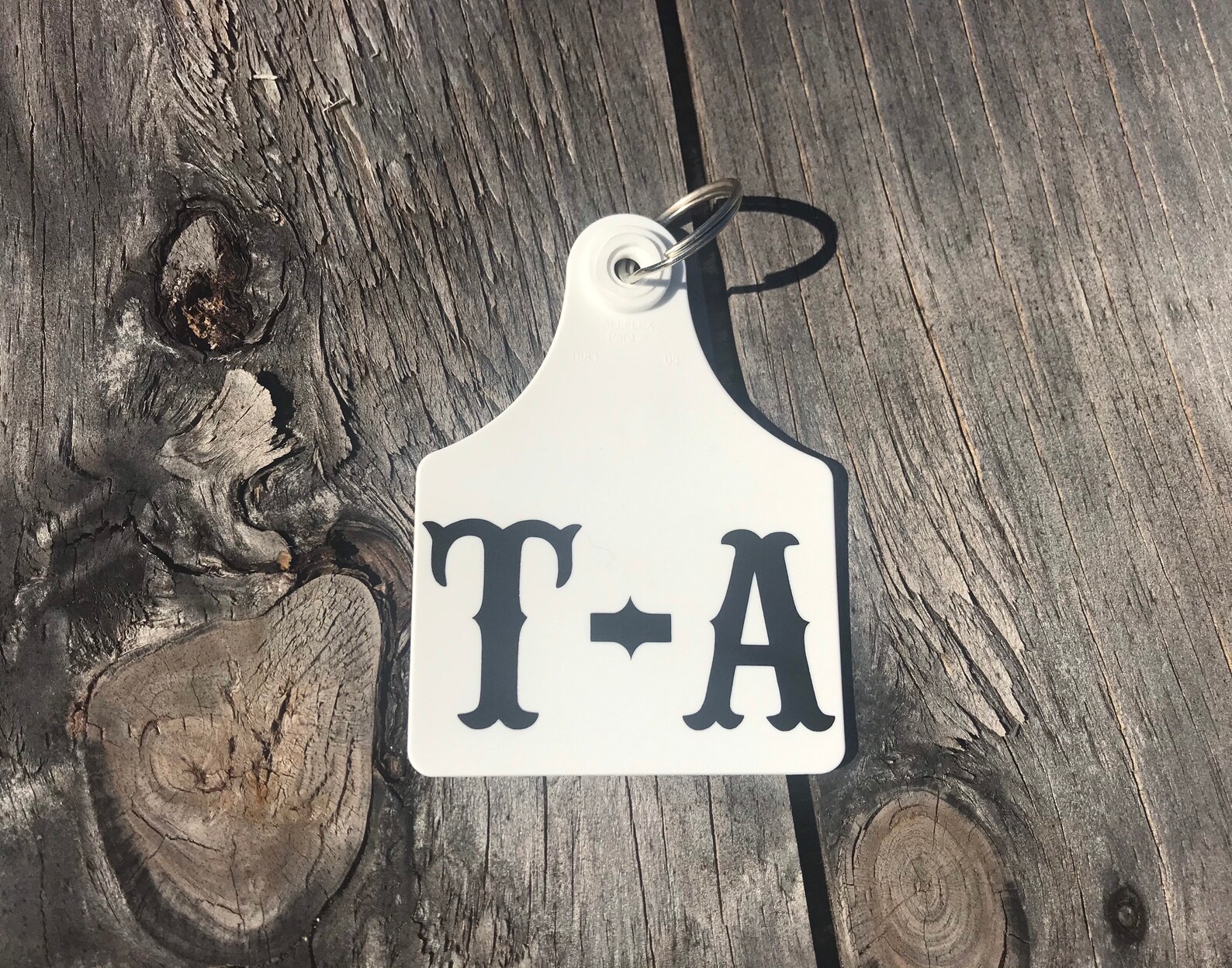 Custom Cattle Tag Keychain Cow Tag Livestock Key Chain Etsy