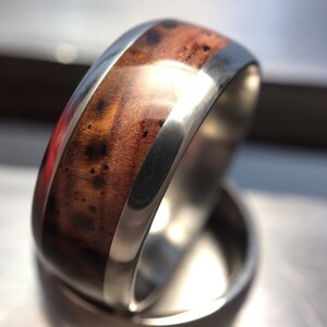 Wood Rosewood Ring, Handmade Wooden Wedding Band, Anniversary Gift for Him
