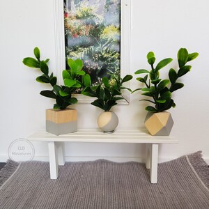 Lot de 3 fausses plantes en pot à l'échelle 1:12, choix parmi 2 styles, miniatures de maison de poupée, plante miniature image 4