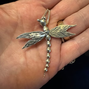 Sterling Large Dragonfly Pendant