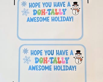 DIGITAL Christmas Favors, Christmas Printable, Christmas Favor File, Holiday Favors, Christmas Play Doh Printable, Holiday Printable Cards