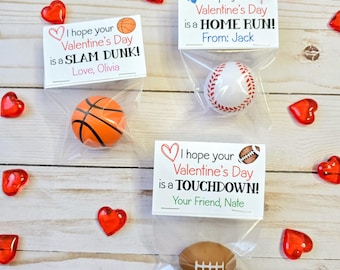 Sports Valentines, Toy Valentines, Ball Valentines, Class Valentines, Football Valentines, Valentines Favors for Boys, Boys Valentines