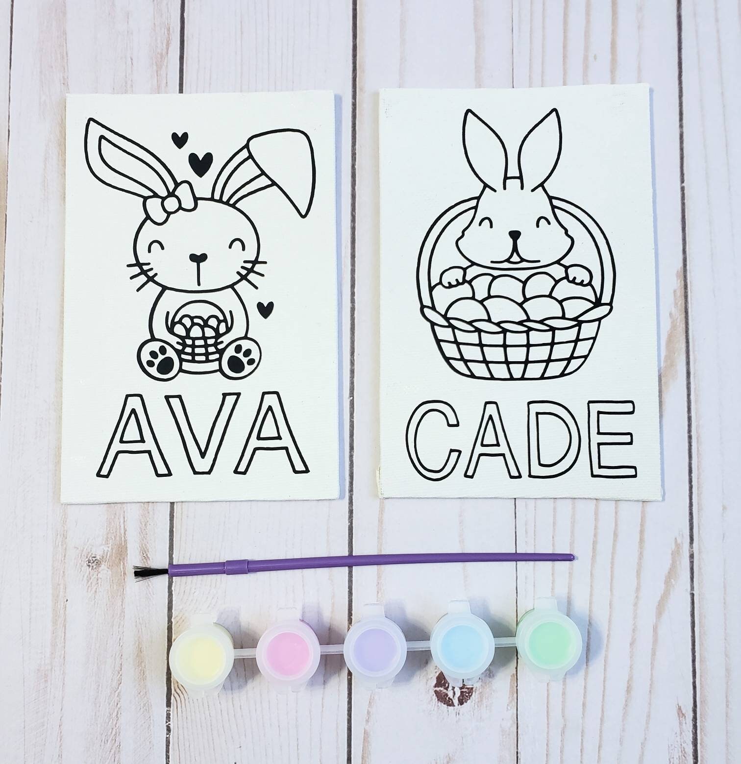 40 Painting Ideas For Kids  Easter paintings, Bunny painting, Easy canvas  painting