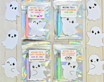 Halloween Ghost Notepad Set Favors, Halloween Party Favors, Halloween Non Candy Favors, Boo Favors, Halloween for Kids, Kids Class Halloween