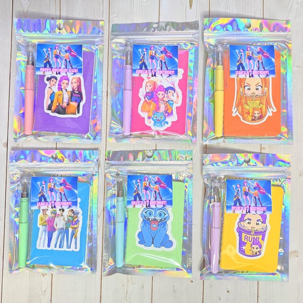 K Pop Demon Hunters Birthday, K Pop Party Favors, K Pop Notebooks, K Pop Demon Hunters Party Favors, K Pop Kits, K Pop Birthday Party