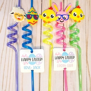 Easter Party Favors, Easter Straws, Easter Favors, Easter Party Gift, Easter Silly Straws, Class Party Favore, Church Party Favors, Easter