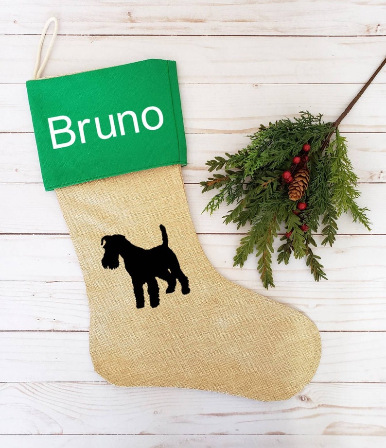 Personalized Dog Stocking Name Dog Christmas Stocking Dog Etsy