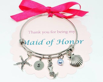 Maid of Honor Thank You, Maid of Honor Gift, Maid of Honor Bangle, Maid of Honor Bracelet, MOH gift, Thank you Maid of Honor Gift, Wedding