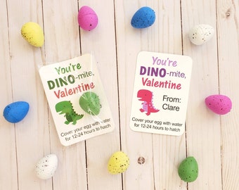 Dinosaur Valentines, Kids Valentines, Dinosaur Egg Valentines, Class Valentines, Personalized Valentines, Custom Valentines, Kid Valentines