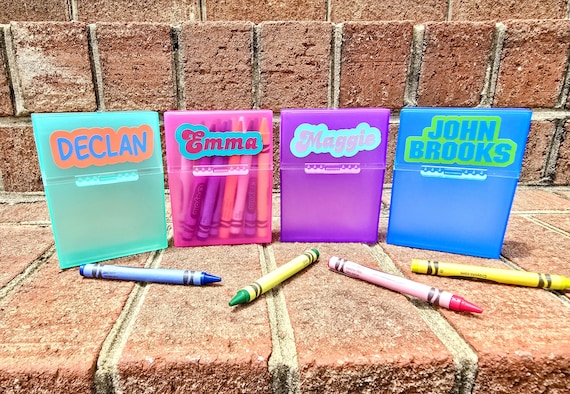 Personalized Crayon Box, Kids School Box, Name Crayon Box, Personalized Kids School Crayon Case, Name Crayon Case, Kids Crayon Case, Crayon