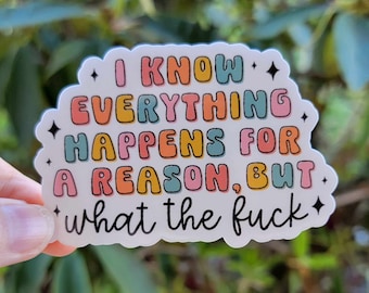 Funny Sarcastic Quote Sticker: Trendy Laptop, Water Bottle, Journal, & Kindles Decal