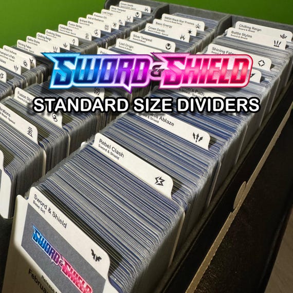 Trading Card Dividers, Standard Size | Labeled With Expansion Details - Pokmon Sword & Shield Series - Etsy Trading Card Dividers, Standard Size | Labeled With Expansion Details - Pokmon Sword & Shield Series - Etsy