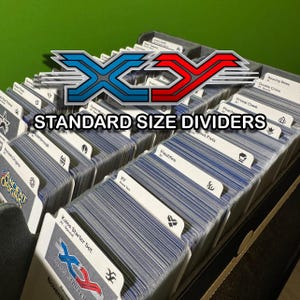 Trier les séries X et Y du JCC Pokémon par extension | Intercalaires pour cartes à collectionner de taille standard avec étiquettes gratuites