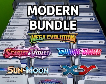 MODERN BUNDLE | Trading Card Dividers, Standard Size | 5-Pack Set Bundle | Labeled with Expansion Details