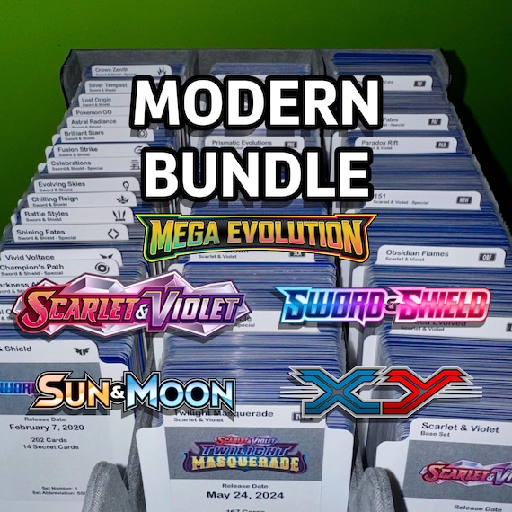 MODERN BUNDLE | 5-pack Set Bundle | Sort Pokmon TCG by Expansion |  Standard Size Trading Card Dividers W/ Free Labels Attached - Etsy