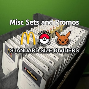 Trier le JCC Pokémon par extension | Ensembles promotionnels et divers | Intercalaires pour cartes à collectionner de taille standard avec étiquettes gratuites