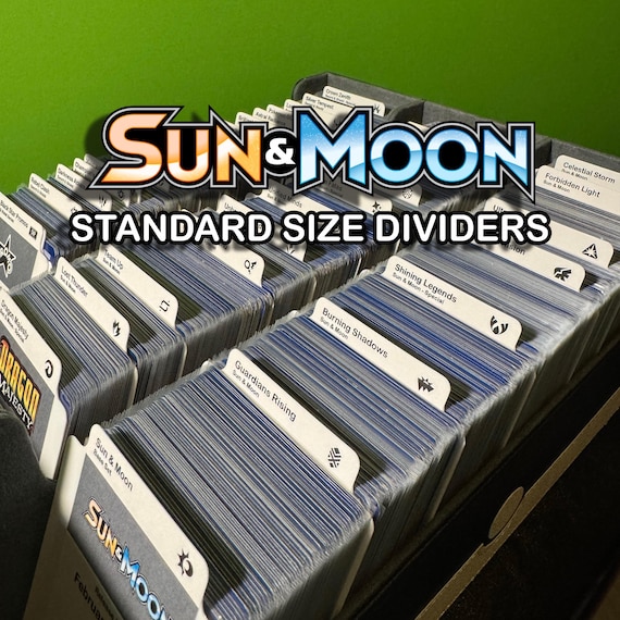 Trading Card Dividers, Standard Size | Labeled With Expansion Details -  Pokmon Sun & Moon Series - Etsy