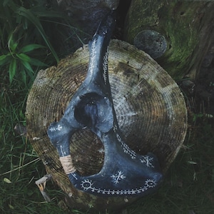 Midsummer Carved and Stained Bovine Hip Bone