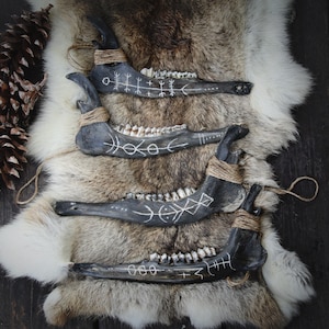 Made to Order: Icelandic Sigil Deer Jawbone Charm Hangers