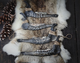 Made to Order: Icelandic Sigil Deer Jawbone Charm Hangers