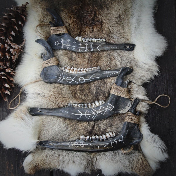 Made to Order: Icelandic Sigil Deer Jawbone Charm Hangers