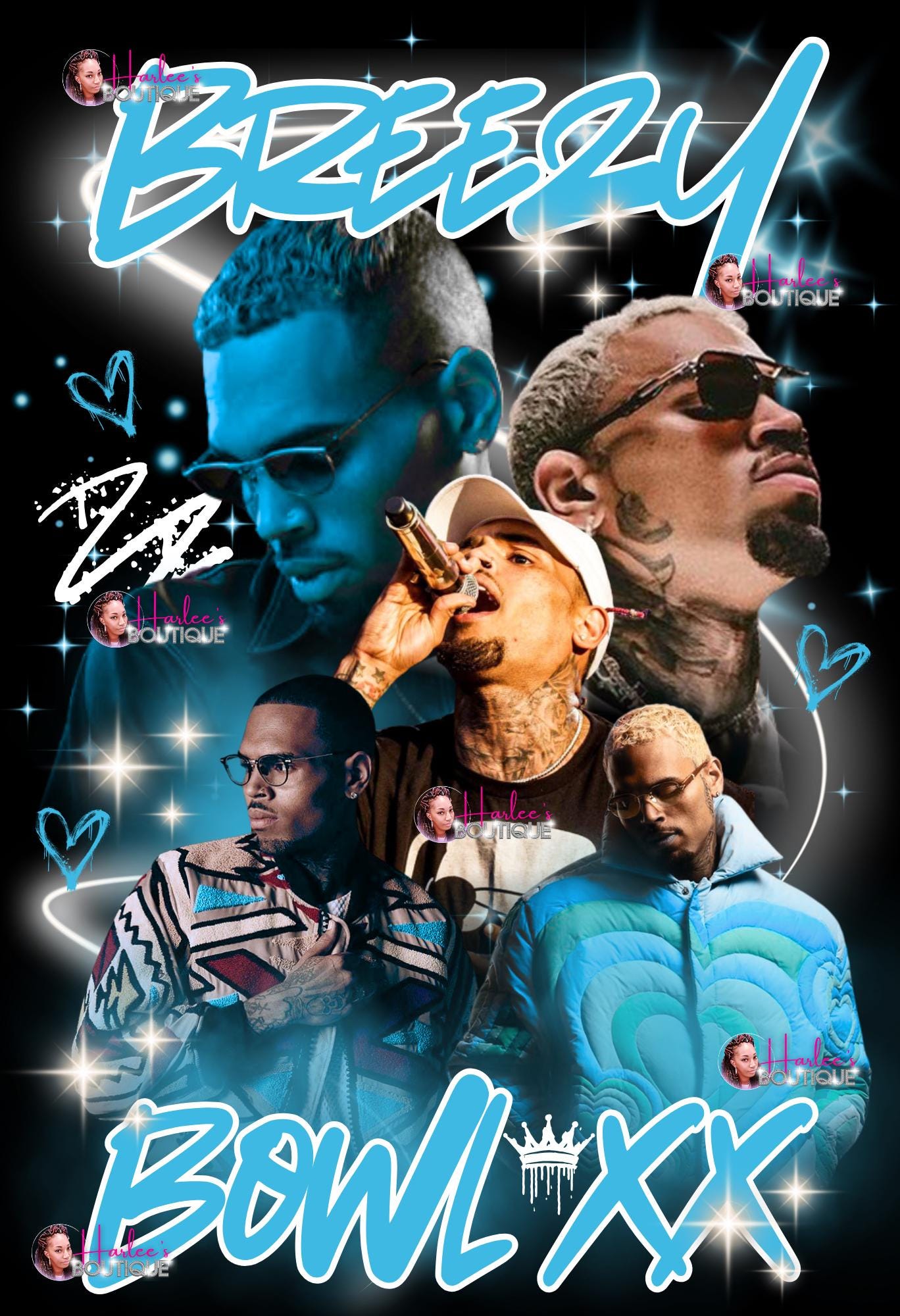 Chris Brown | Breezy Bowl Tour 2025 | Bootleg T-shirt | Template