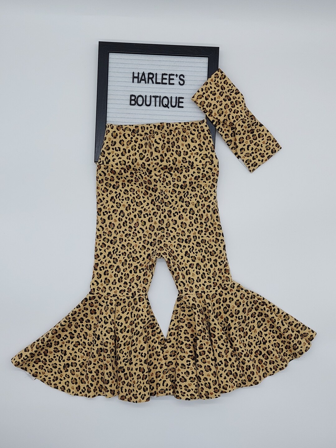 Ladies Leopard Print Bell Bottoms main image 0