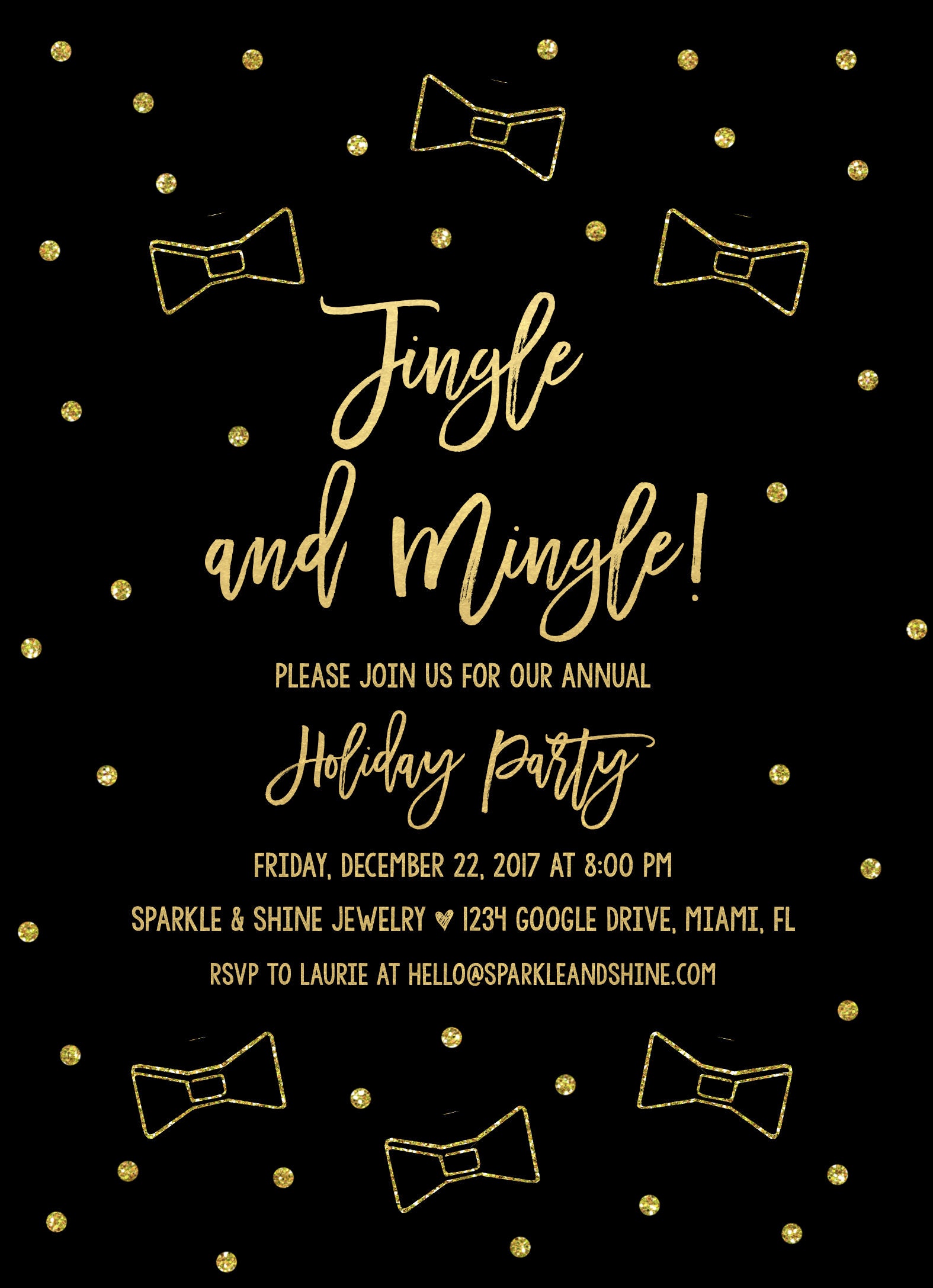 office holiday party invitation