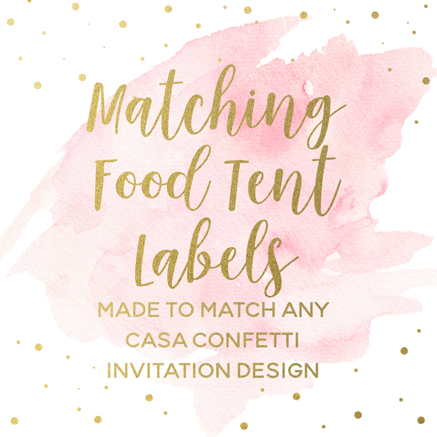 matching food tent labels for any design custom baby shower