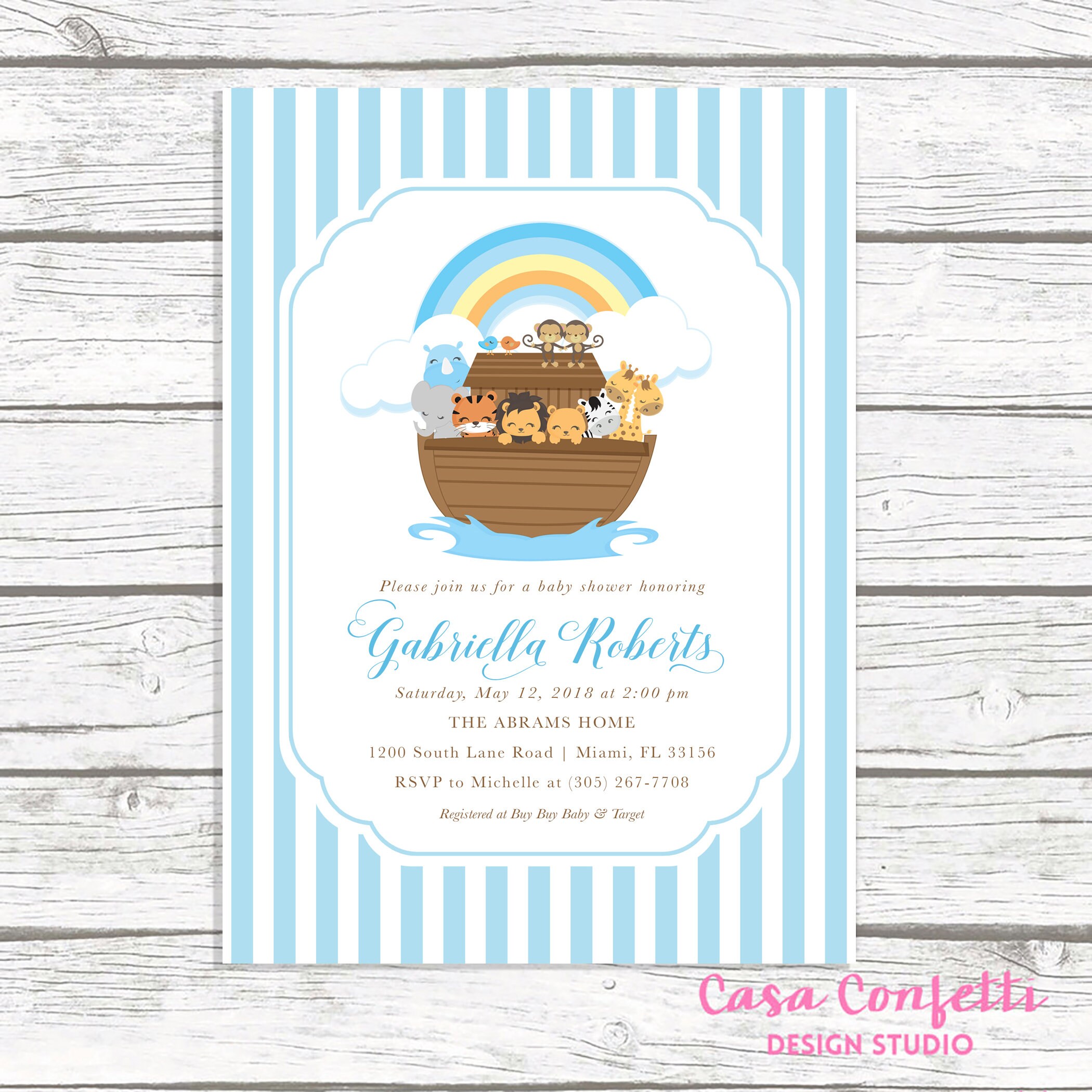 Noah S Ark Baby Shower Invitation Noah S Ark Invitation Baby Noah S Ark Baby Shower Invitation Noah S Ark Invitation Baby