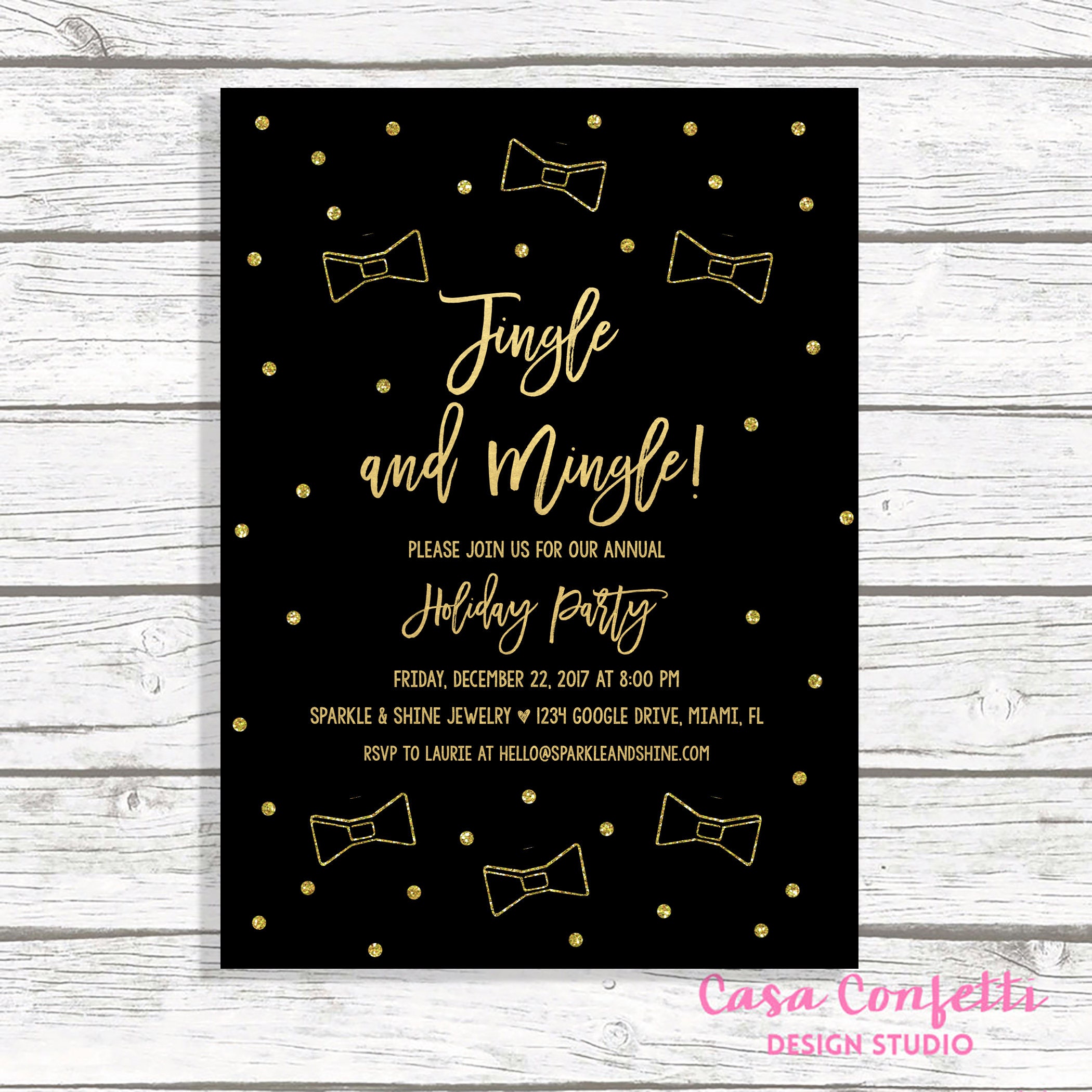 office holiday party invitation