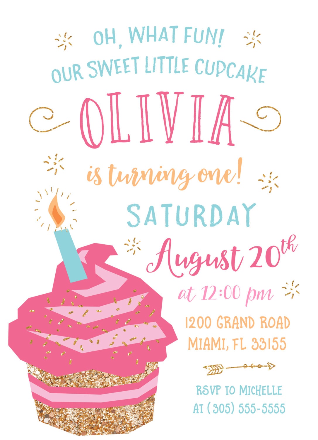 cupcake birthday invitation cupcake invitation first birthday