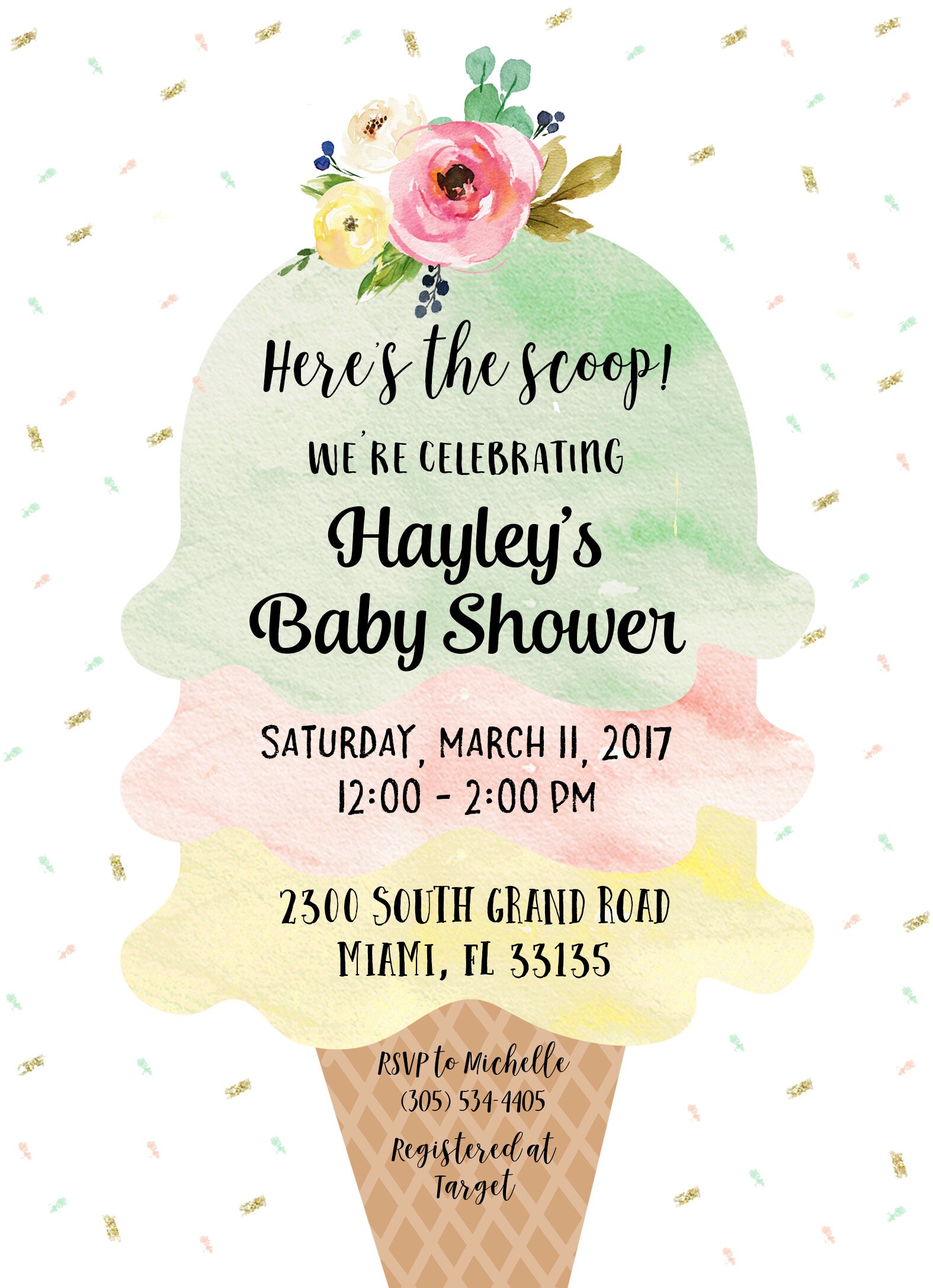 Ice Cream Baby Shower Invitation Ice Cream Social Invitation Ice Cream Baby Shower Invitation Ice Cream Social Invitation
