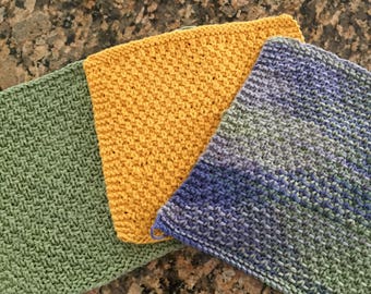 Seeds All Natural Cotton Washcloth, Ombre or Solid Colors, Spa-Like Washcloth